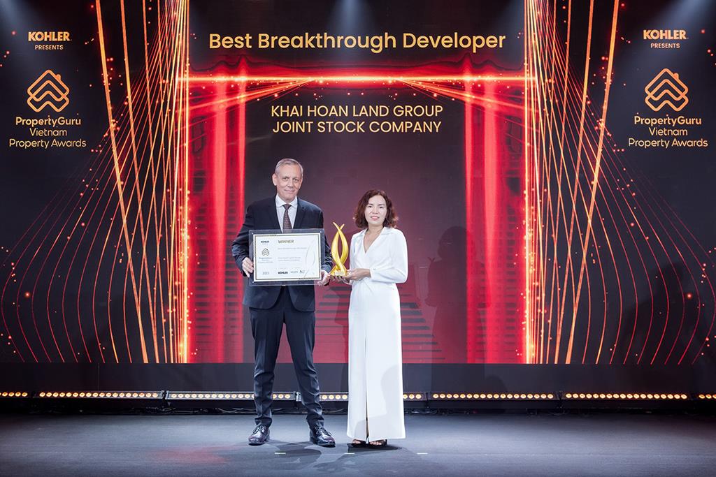 Khải Hoàn Land nhận cú đúp giải thưởng PropertyGuru Vietnam Property Awards 2023